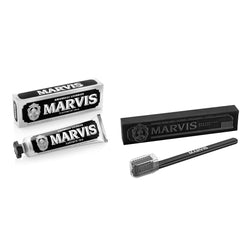Marvis Amarelli Licorice Toothpaste, 3.86 oz and Medium Bristle Toothbrush
