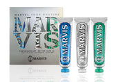 Marvis Best Sellers Trio, Classic Strong Mint, Whitening Mint, Aquatic Mint, 3 Tubes 75ml/3.8oz Each