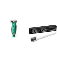 Marvis TSA Approved Classic Strong Mint Toothpaste, 1.3 oz & Soft Toothbrush